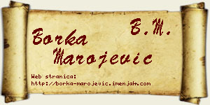 Borka Marojević vizit kartica
